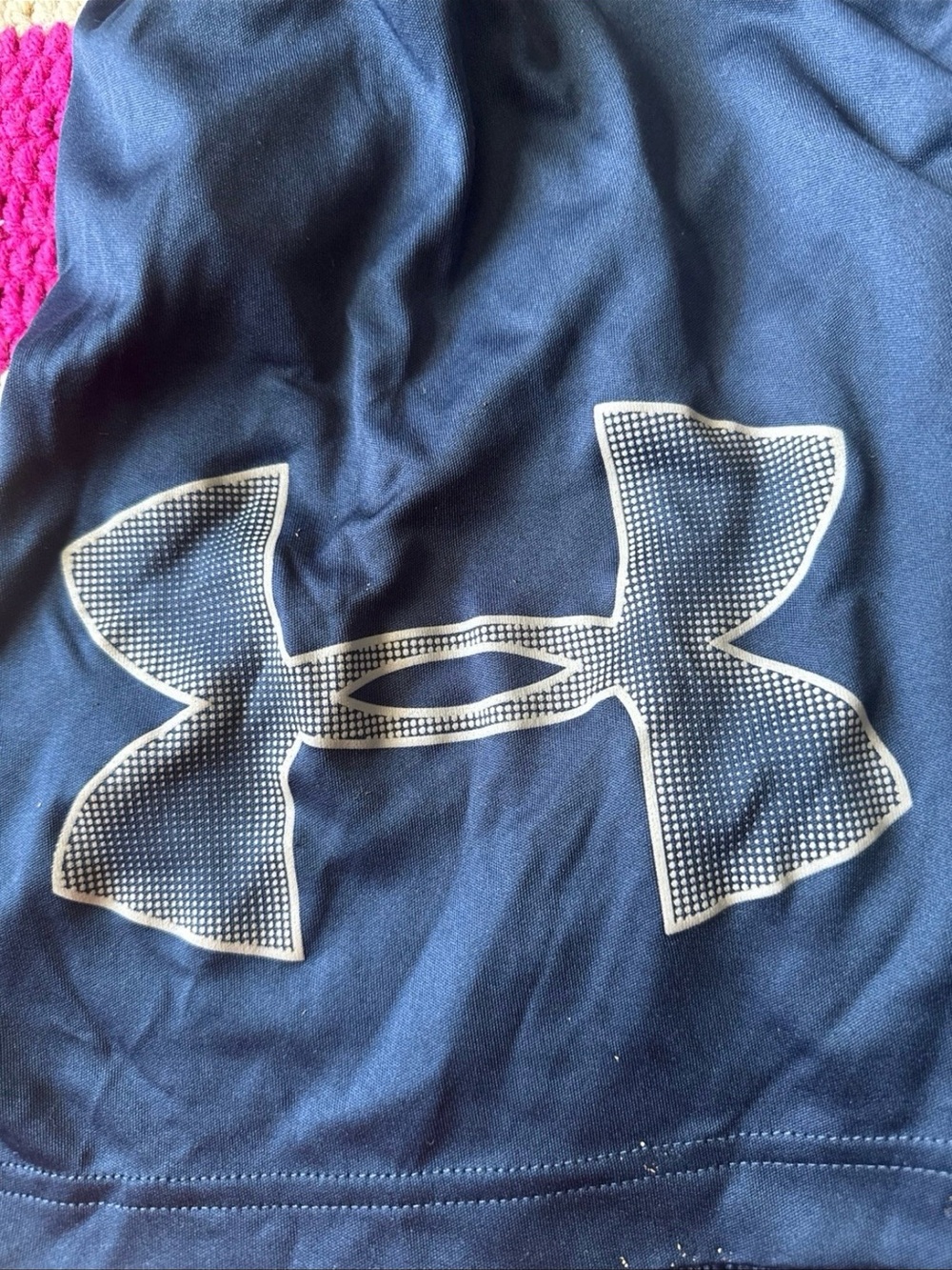 Under Armour Men's Navy Athletic Drawstring Shorts - Picture 3 of 6